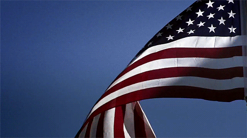 American Flag Waiving